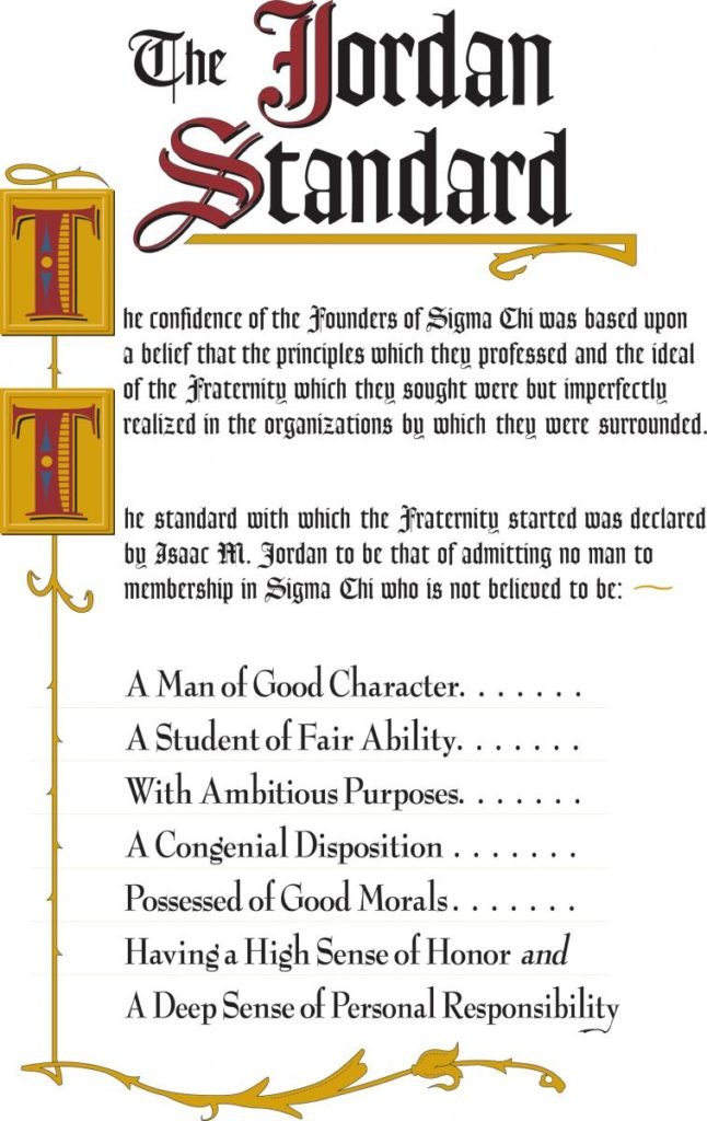 The Jordan Standard of Sigma Chi